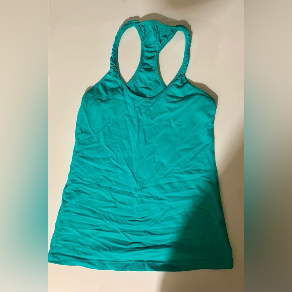 Teal lululemon workout tank